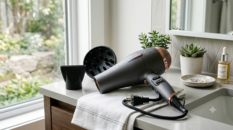 Premium ceramic ionic hair dryer combo for smooth, frizz-free styling.