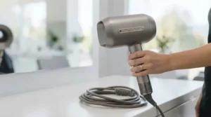 Ergonomic, lightweight salon hair dryer for easy styling.