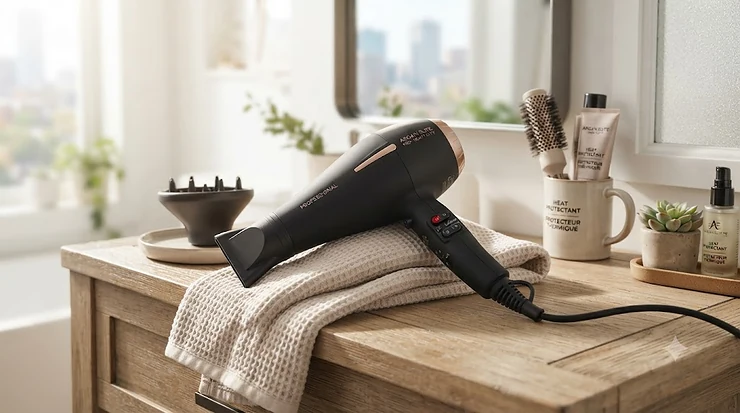 Professional heavy-duty hair dryer for thick hair designed to tackle Canada's cold, dry winter climate.