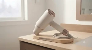 A sleek, professional-grade low-heat hair dryer for damage protection designed for safe home use in Canada.