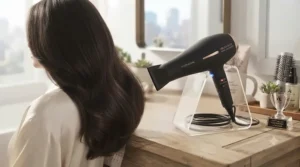 Salon-grade heavy-duty hair dryer delivering fast drying results for thick hair types across Canadian households.