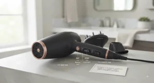 A versatile hair dryer with adjustable heat and speed settings, perfect for both wavy and straight hair.
