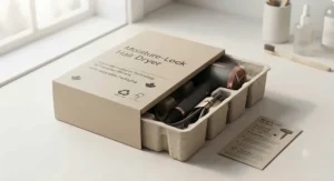 Eco-friendly recyclable packaging box for the moisture-lock hair dryer, meeting Canadian sustainability standards.