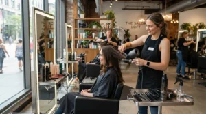 Professional salon performance test featuring an AC motor vs DC motor hair dryer for Canadian stylists