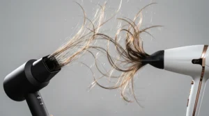 Side-by-side drying speed test showcasing an AC motor vs DC motor hair dryer in a Canadian salon setting