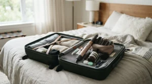 Packing a hair dryer with temperature settings for colour-treated hair for a weekend trip across the Rockies